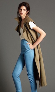 [image: fashion model wearing organic long trench]